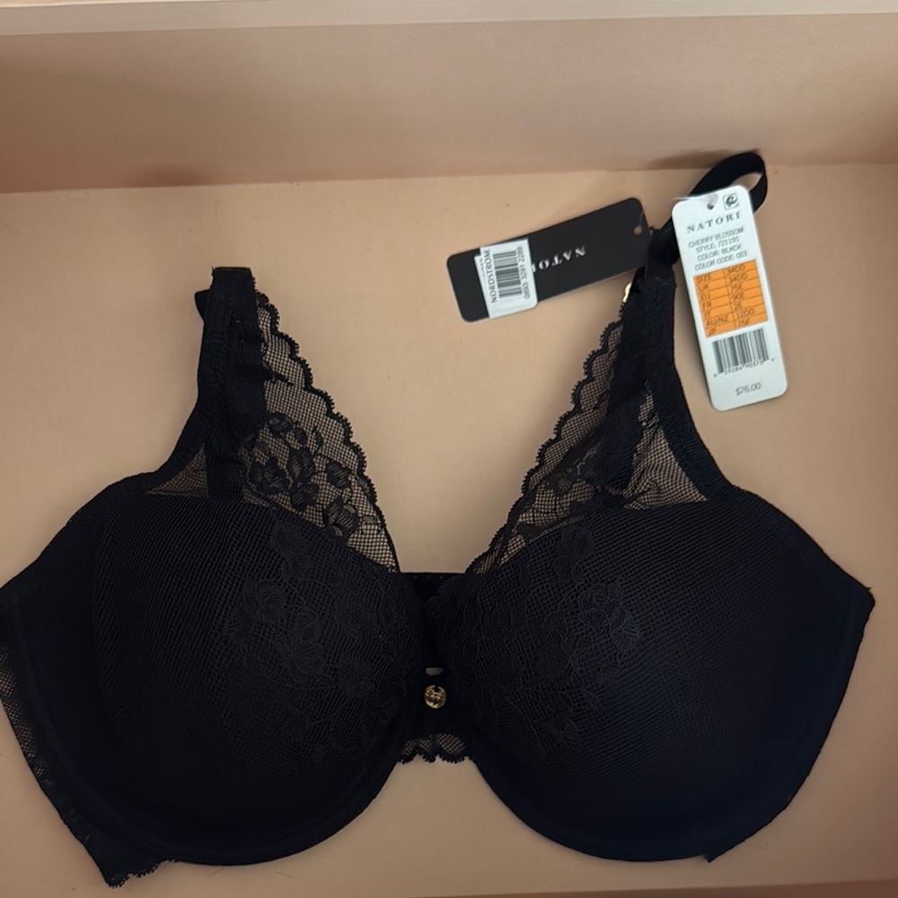 Natori Black Elegant Lace Bra